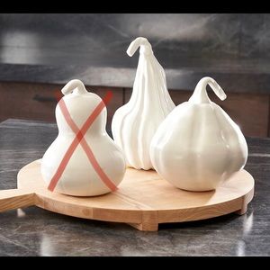Pottery Barn white ceramic gourds